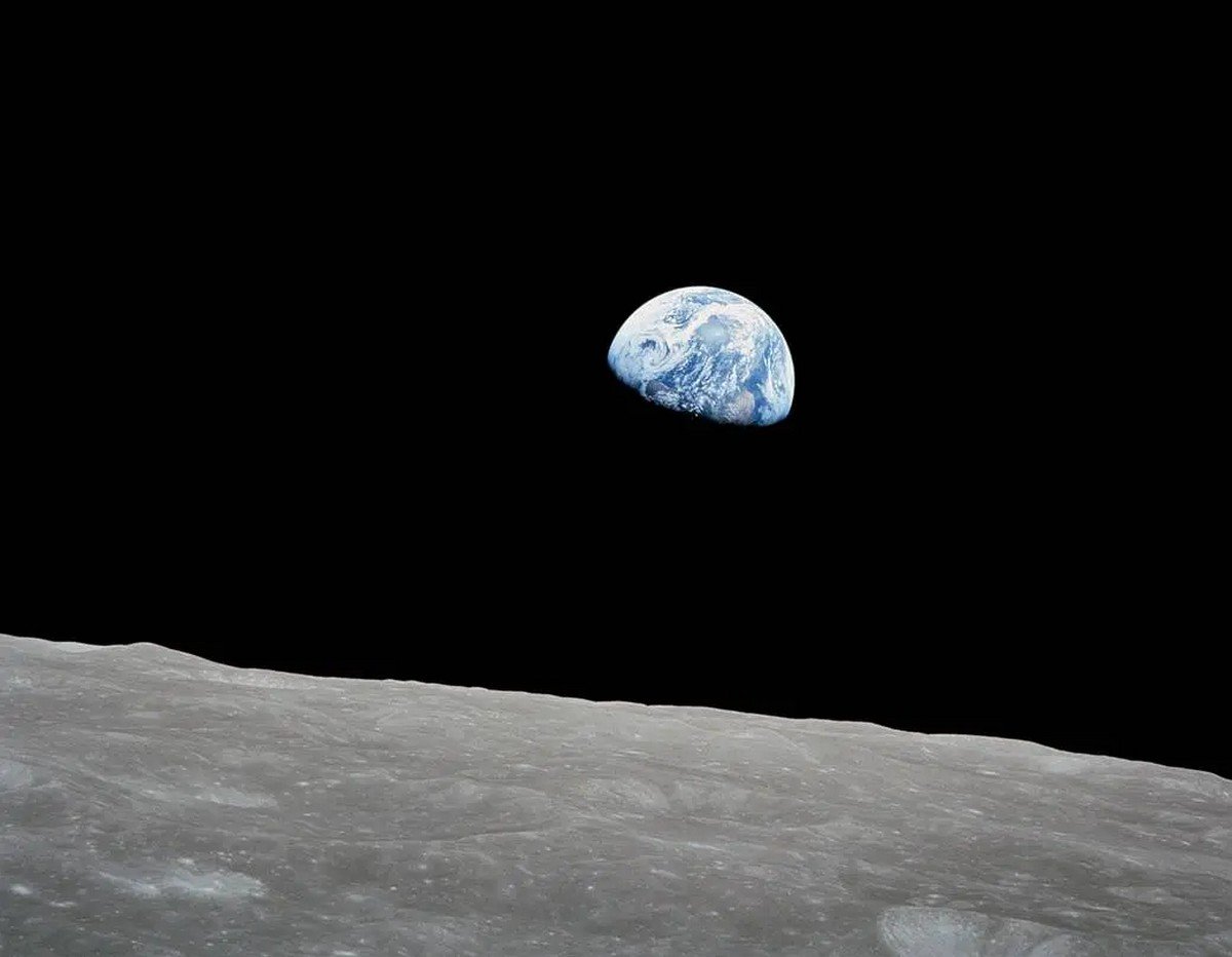 Le "Lever de Terre" pris par l'astronaute de la Nasa William Anders le 24 décembre 1968. © Nasa