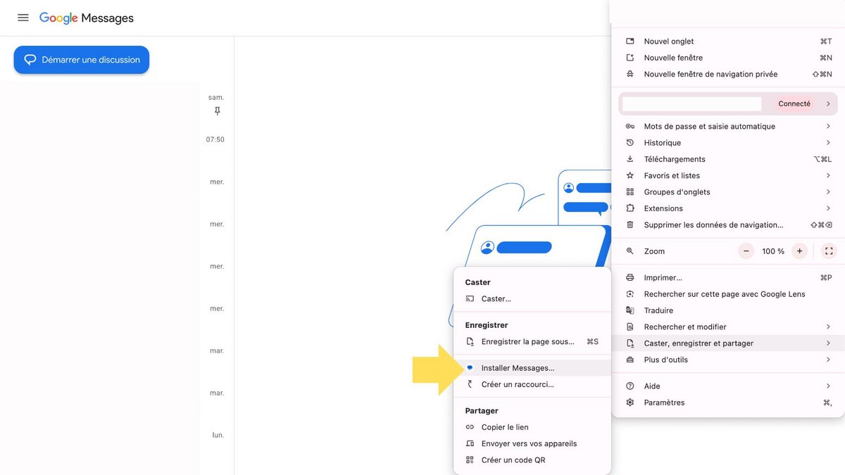 Installez Messages sur votre ordinateur. ©Google