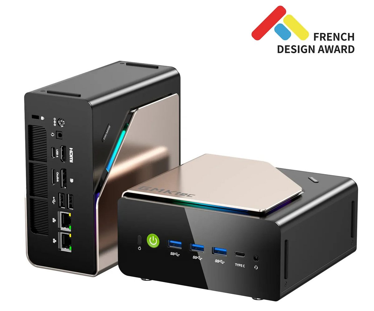 L'EVO-T1 avait remporté le French Design Award plus tôt dans l'année. ©GMKtec