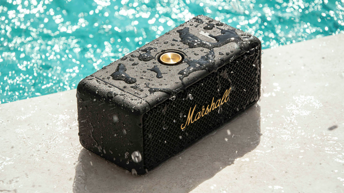 L'enceinte Bluetooth Marshall Emberton BT Black & Brass