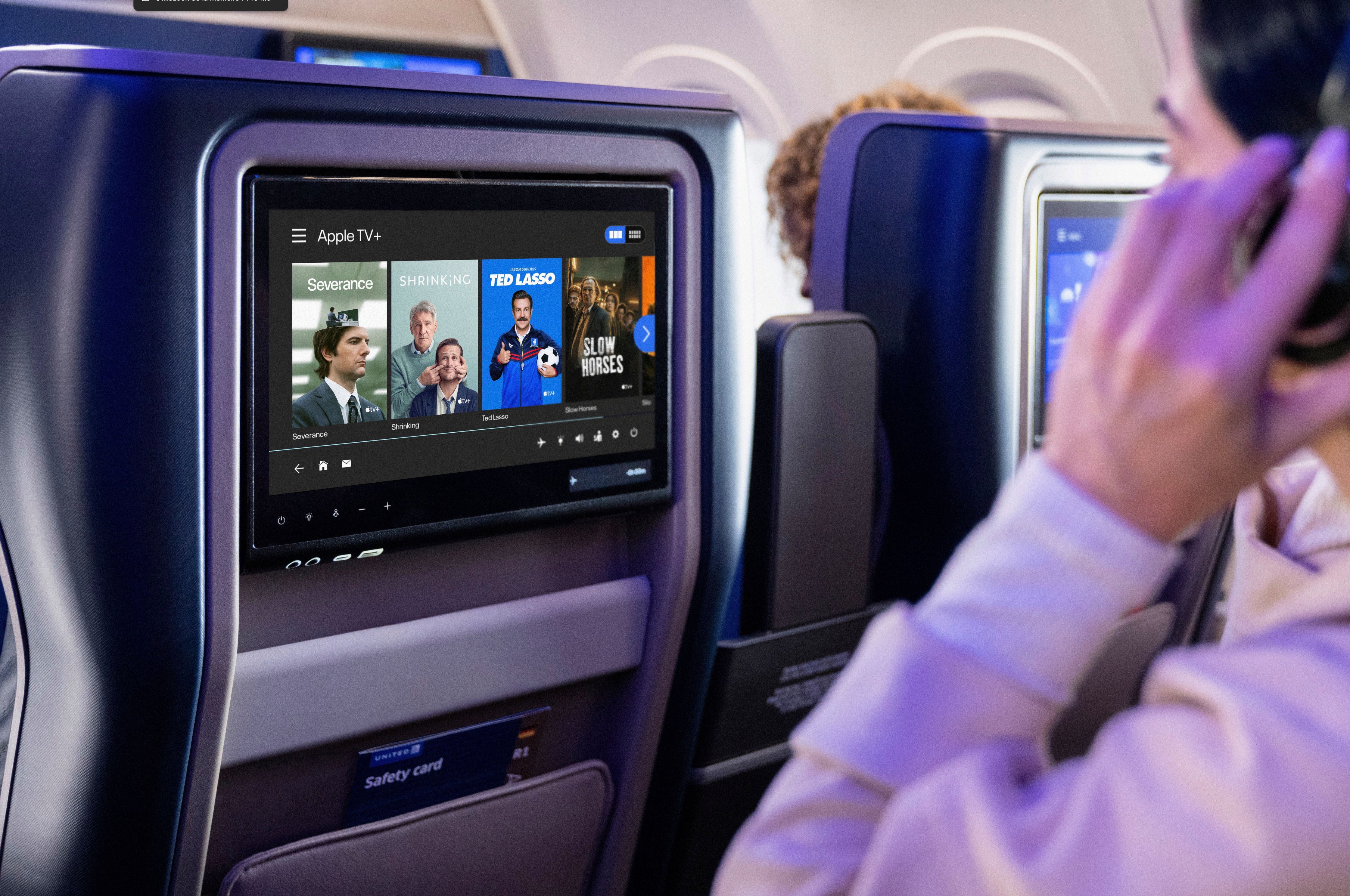 Les meilleures séries Apple TV+ arrivent sur les vols United Airlines. © United Airlines
