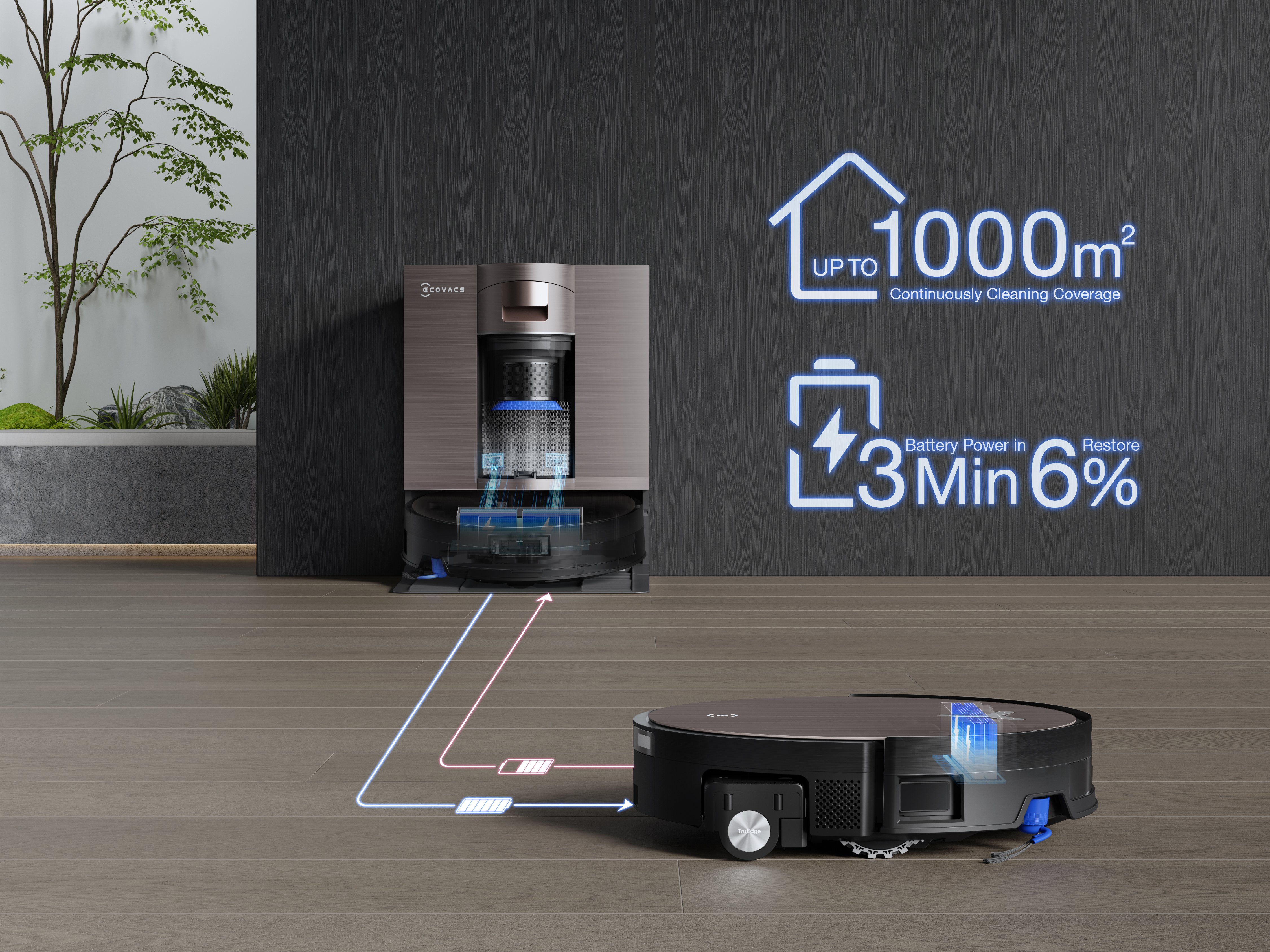 La charge PowerBoost ©Ecovacs