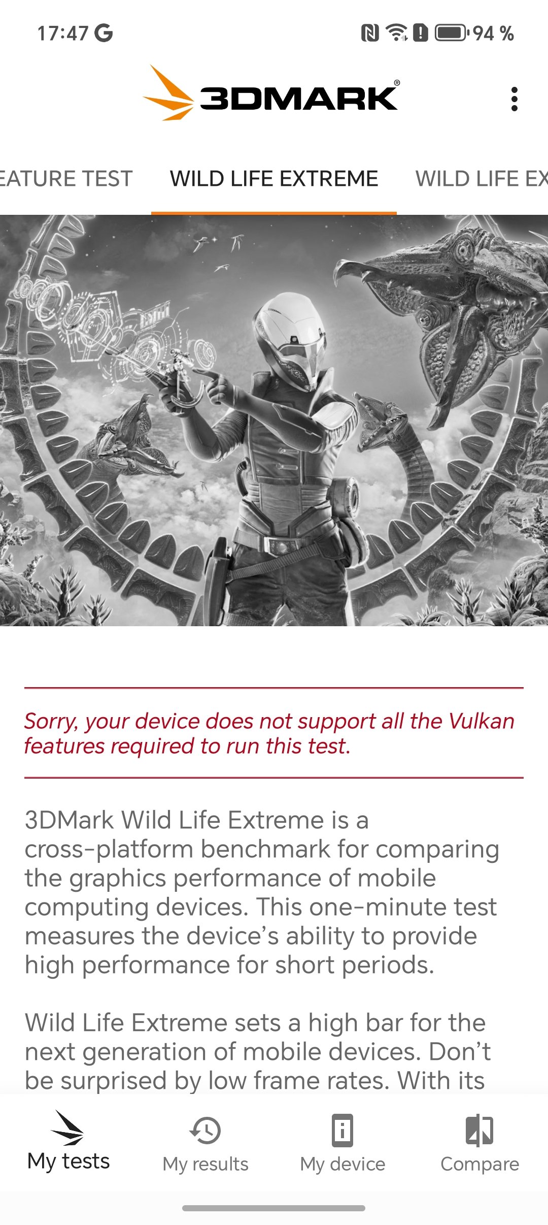 3DMark Mobile Wildlife Extreme