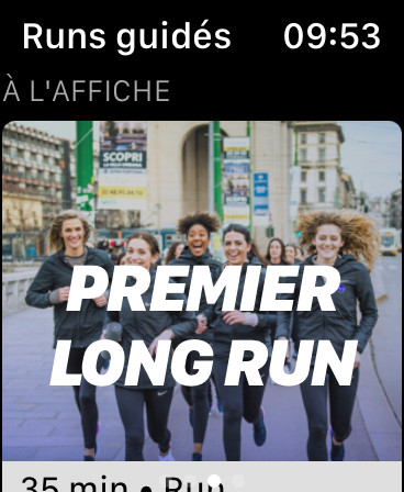 Sélec Apple Watch Nike Run Club