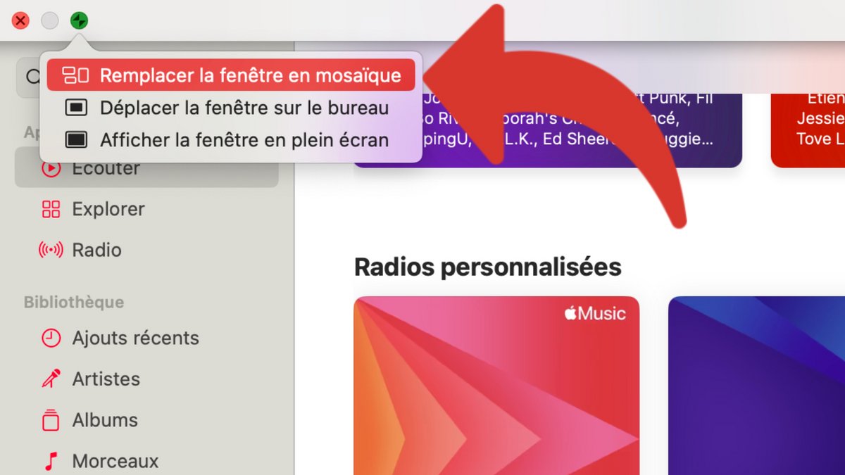 macOS Ecran Divisé