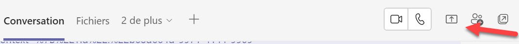 Microsoft Teams partage écran conversations