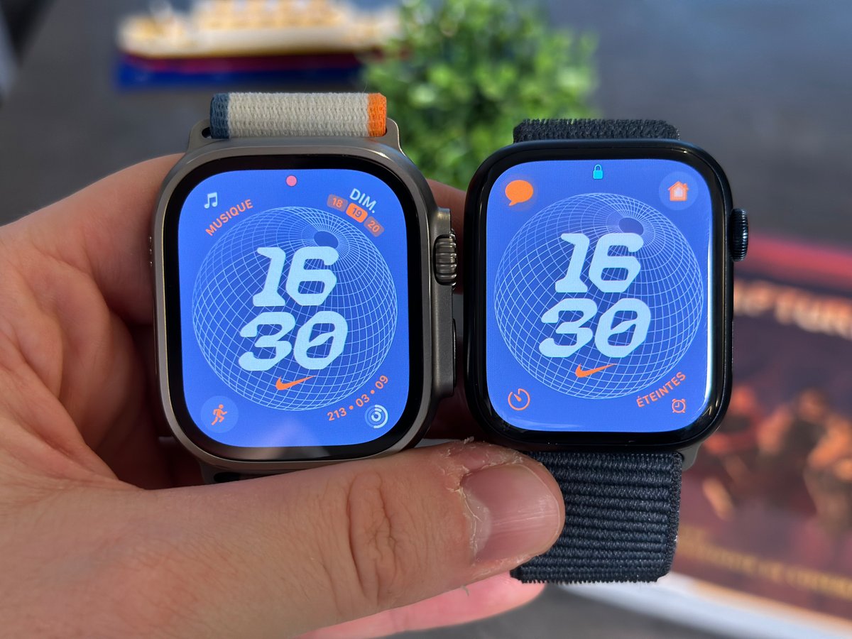 Deux montres Apple Watch Ultra 2 © Mathieu Grumiaux pour Clubic