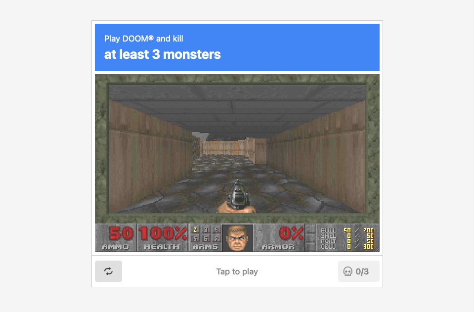 DOOM partout même dans ton Captcha. © Vercel