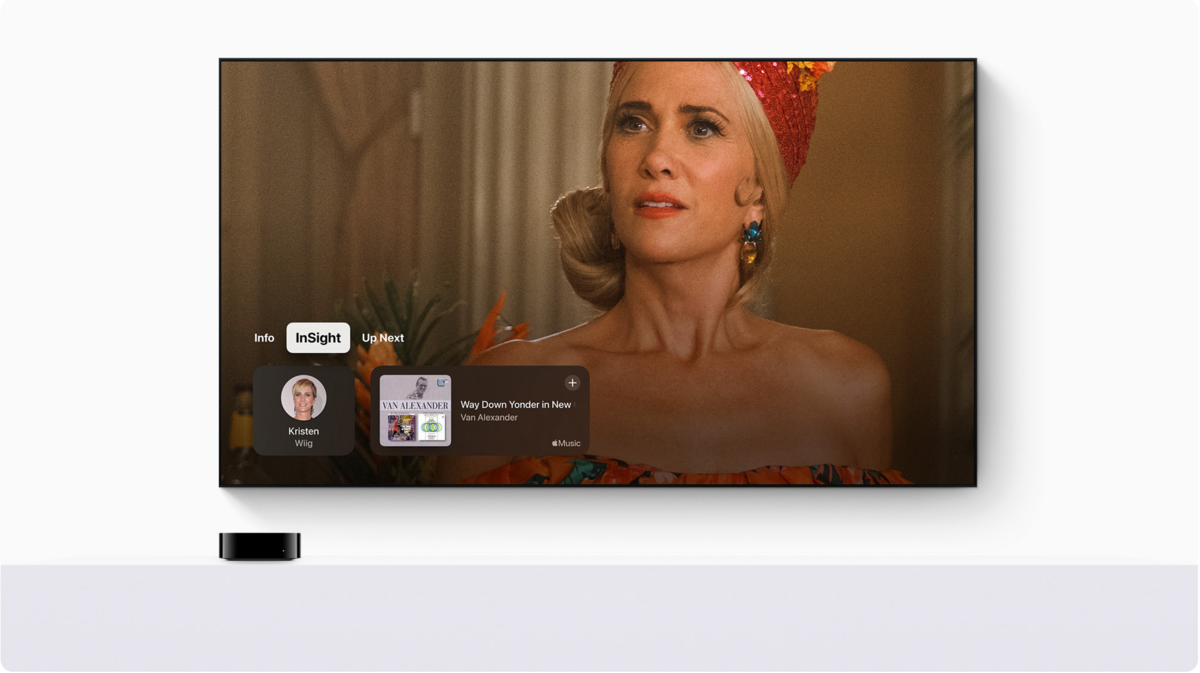 Des infos contextuelles sur les acteurs à l'écran avec tvOS 18 © Apple