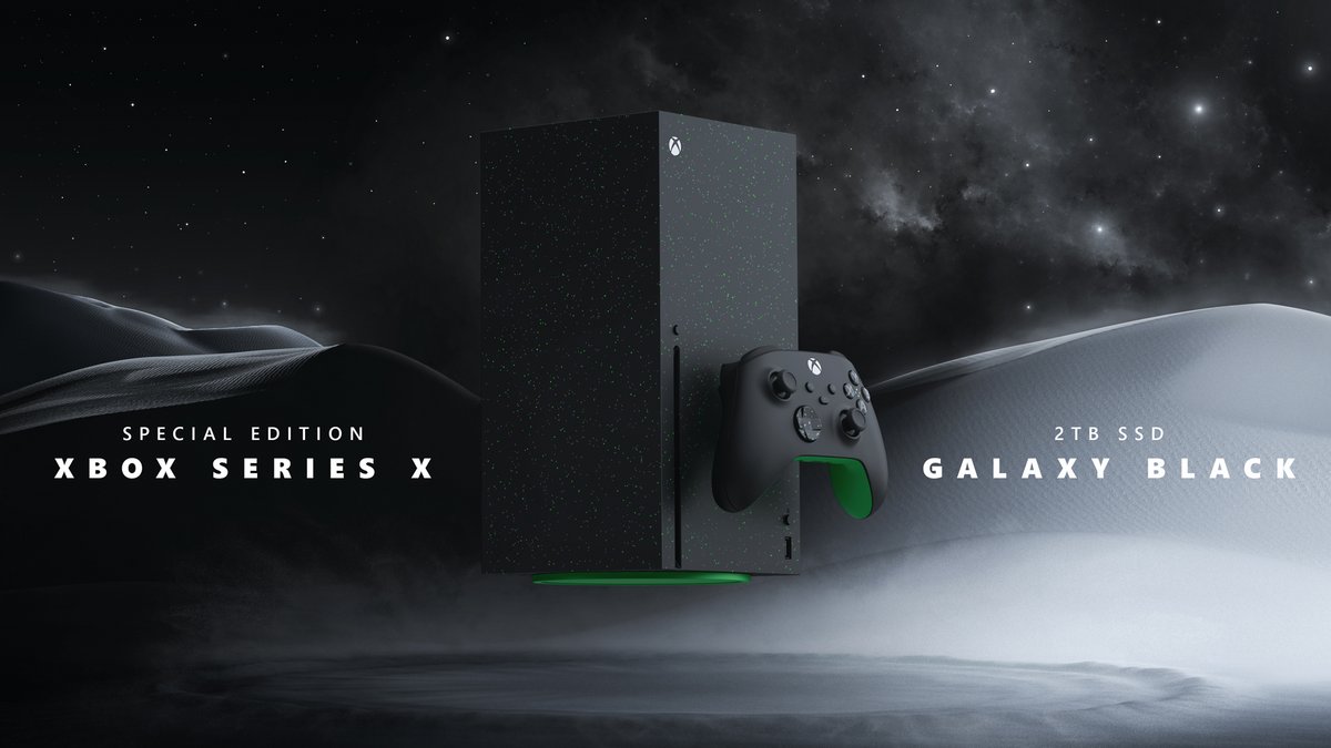 La nouvelle Xbox Series X Galaxy Black avec 2 To de stockage. © Microsoft 