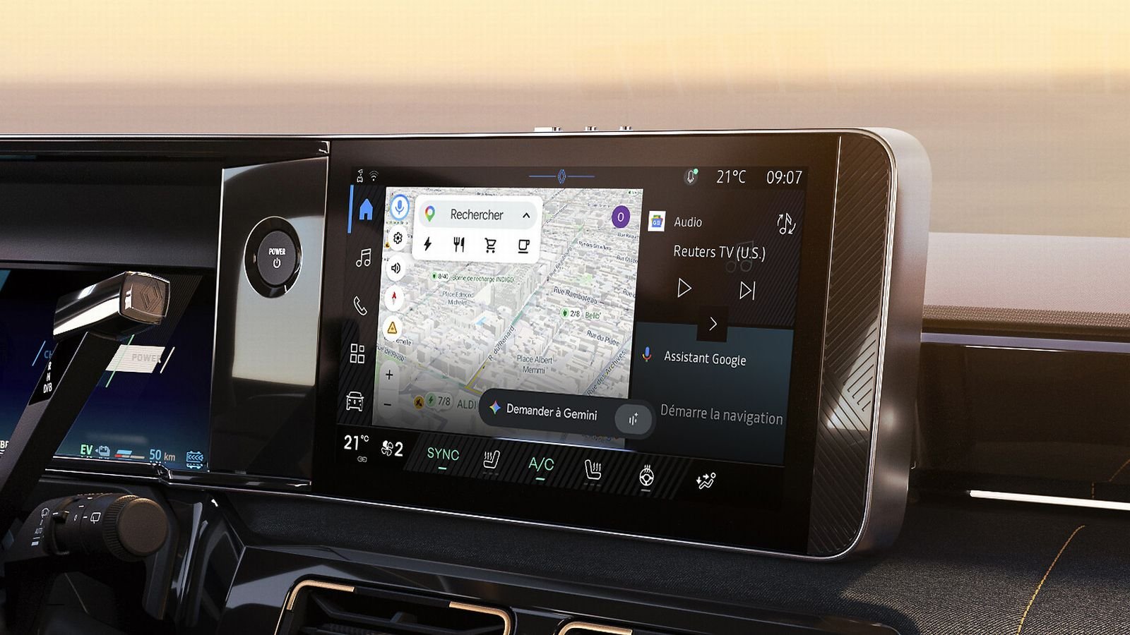 Gemini vient prendre la place de Google Assistant au sein des véhicules Renault. ©Renault