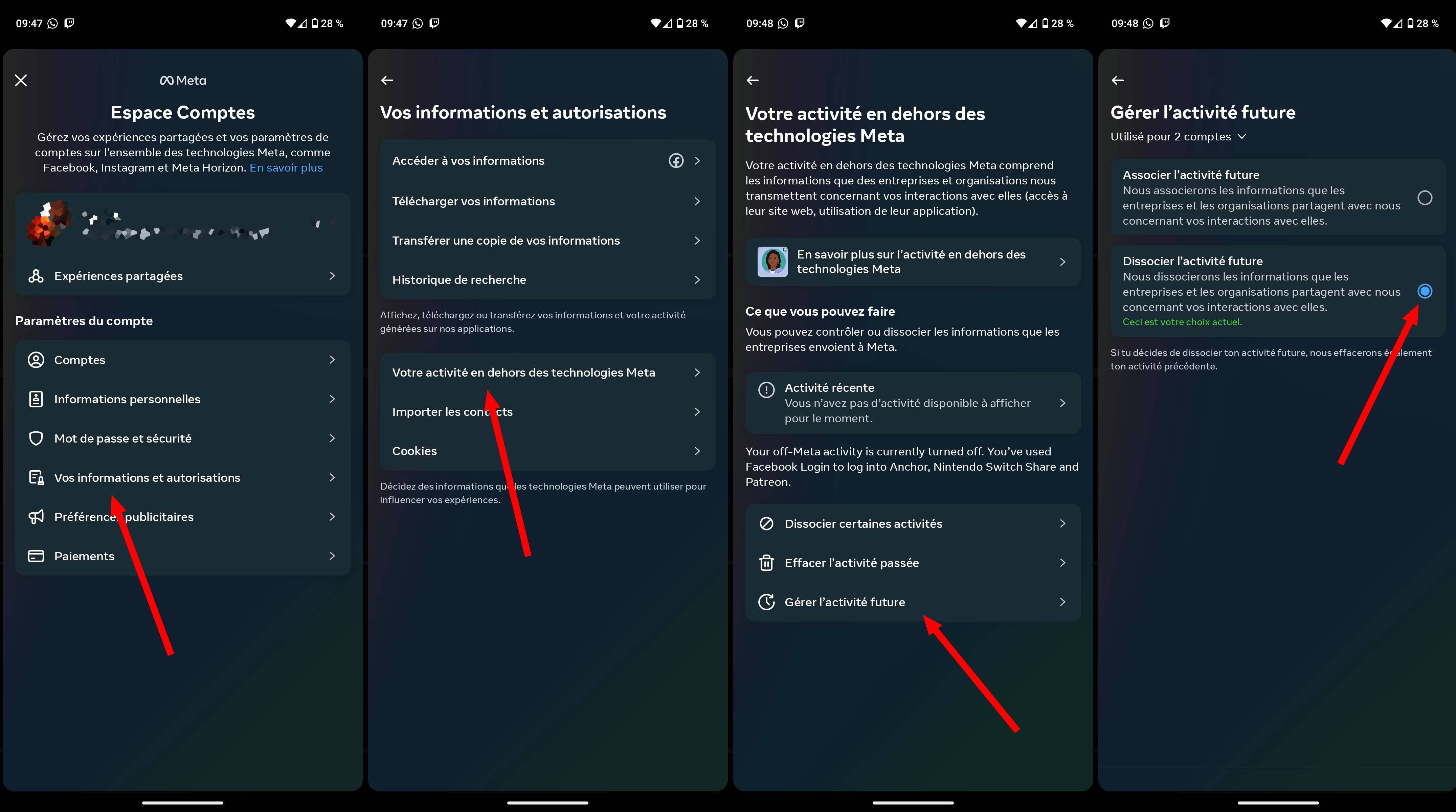 La marche à suivre pour éviter de se faire pister © Corentin Béchade pour Clubic