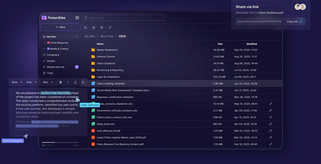 En quelques clics, vous pouvez partager vos fichiers de manière sécurisée avec vos collaborateurs ou clients - 