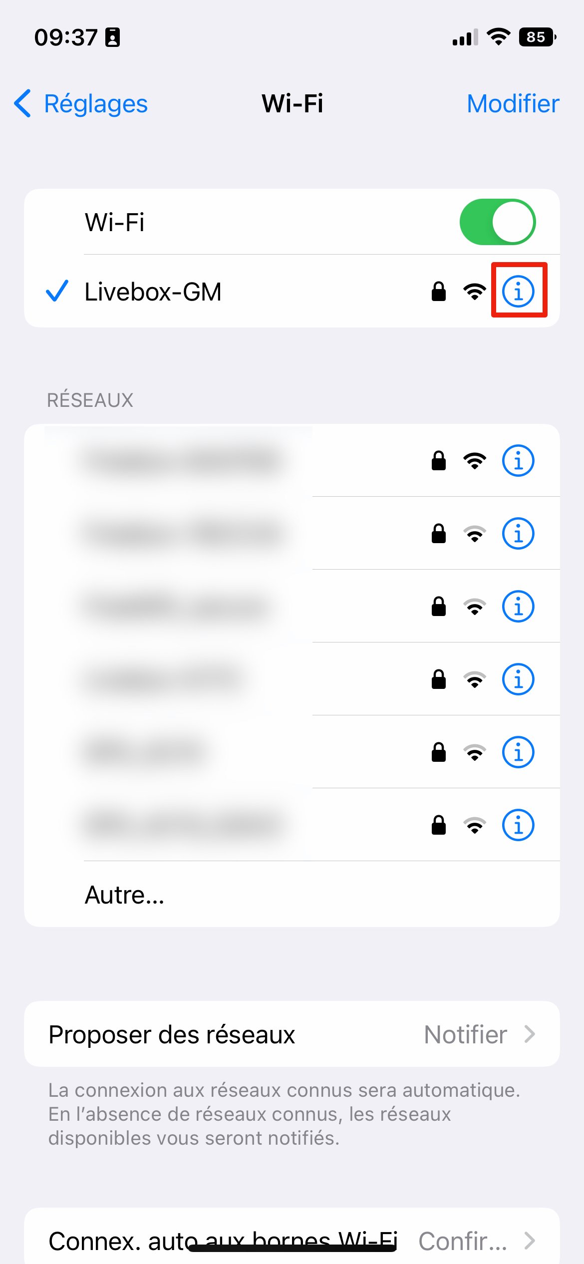 iOS 16 Mot de passe Wi-Fi