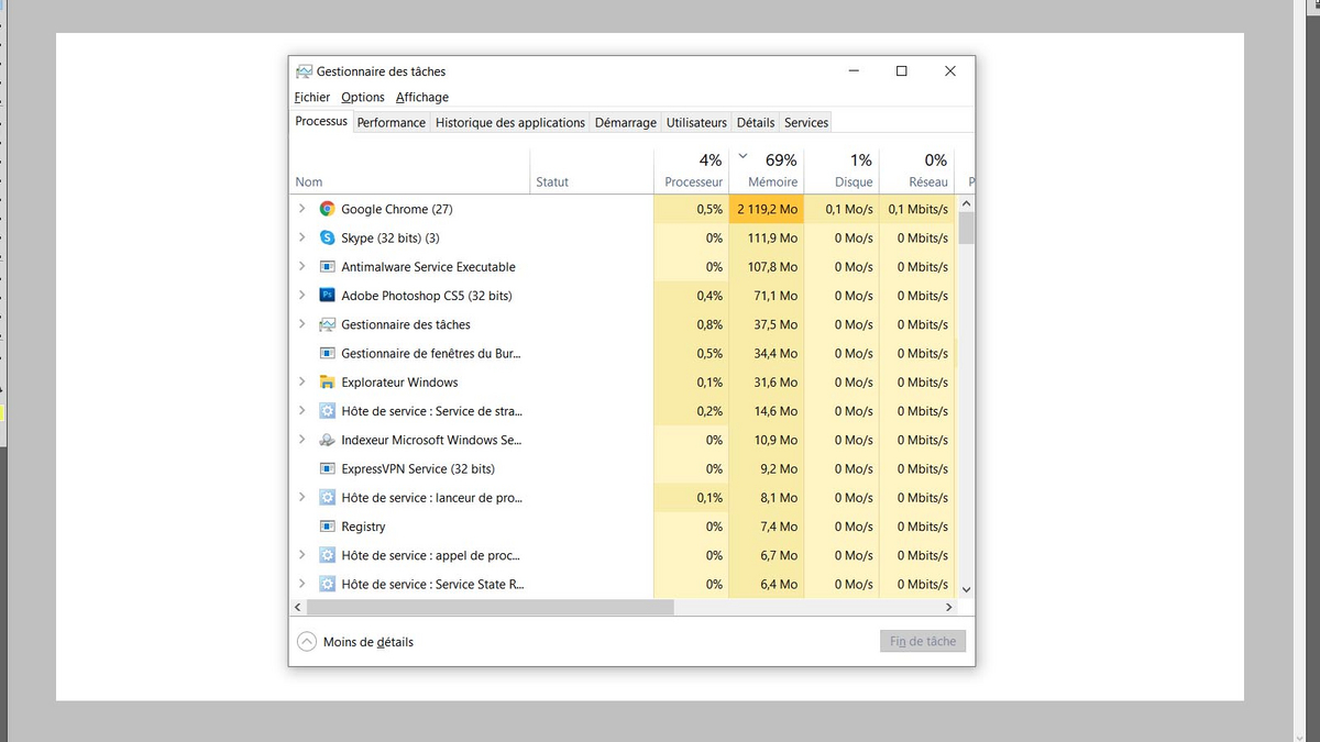 Windows 10 ouvrir gestionnaire des tâches