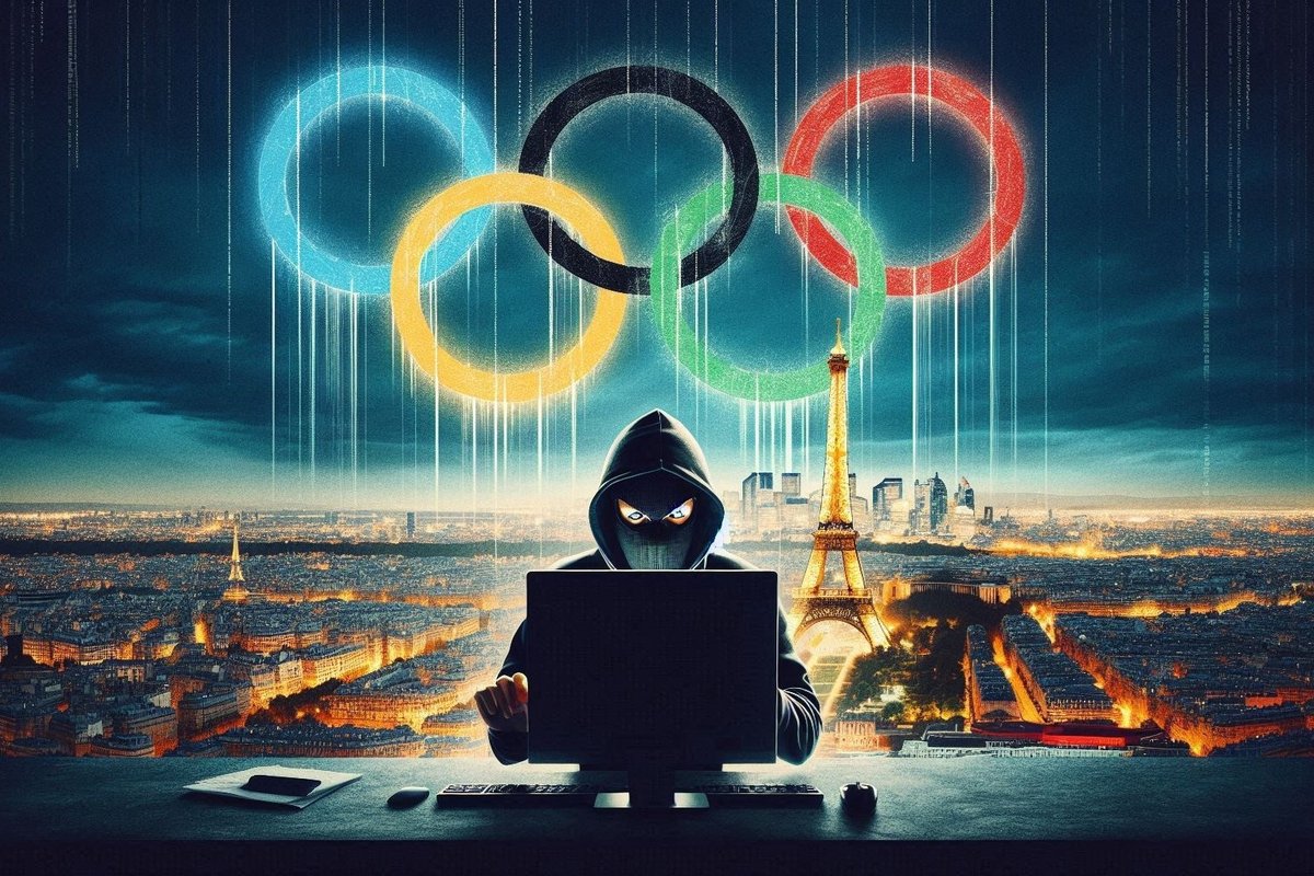 Visuel d'un hacker qui essaie de perturber les Jeux olympiques de Paris 2024 © Microsoft x Clubic