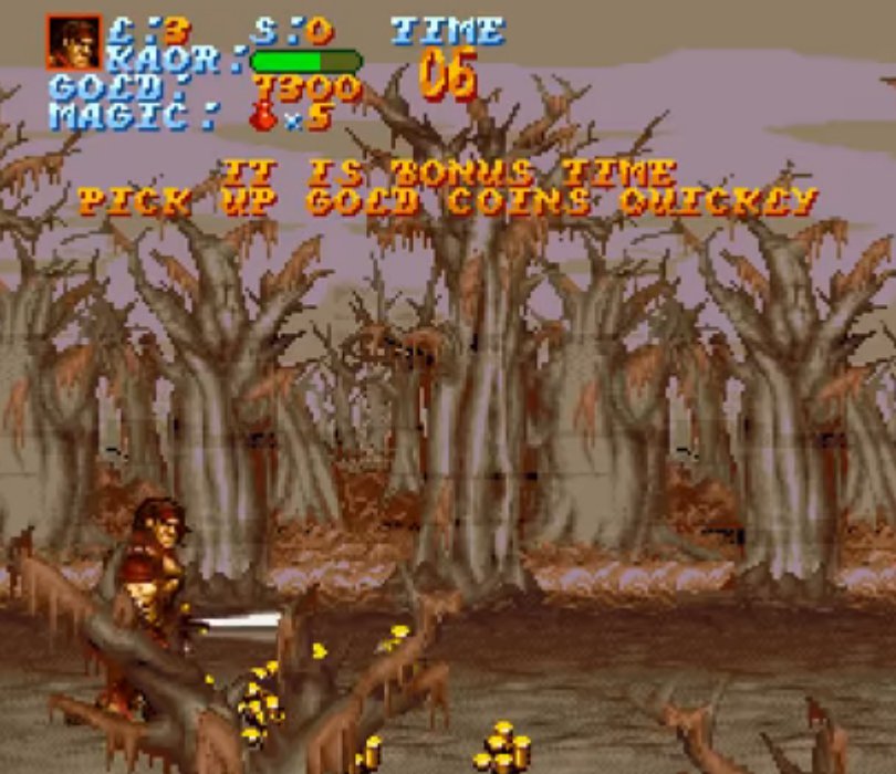 On retrouve même des niveaux bonus, inspirés de Golden Axe