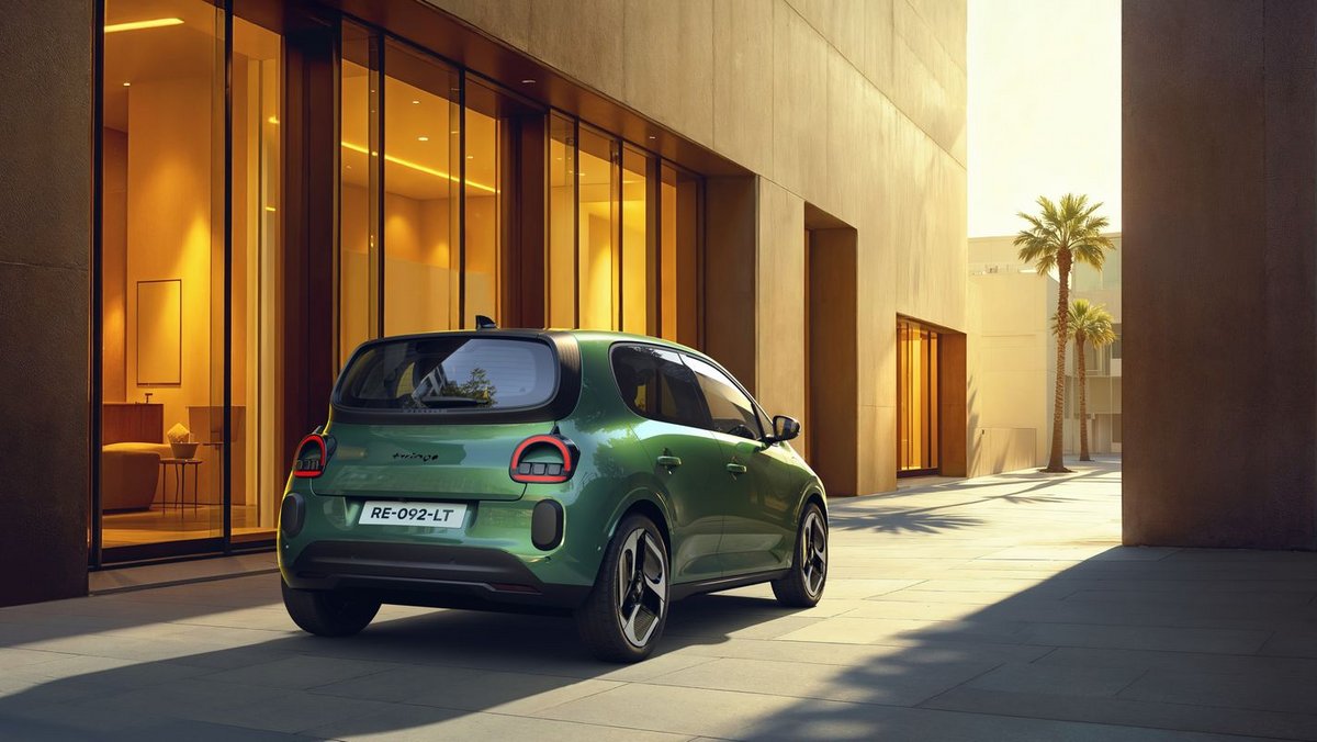 La nouvelle Twingo dans son coloris Vert Absolu. ©Renault