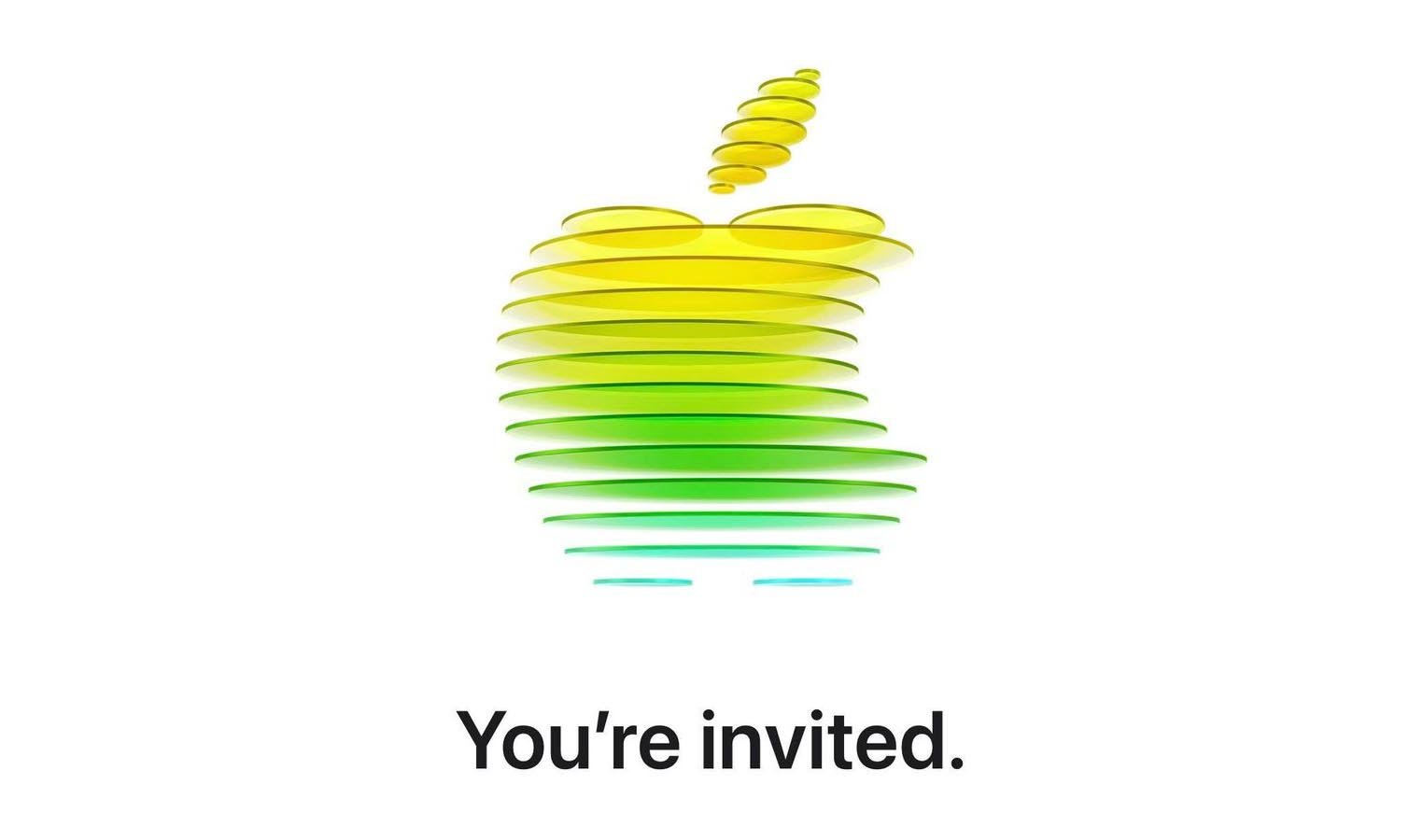 Sur ce carton d'invitation, les futures couleurs du MacBook ? ©Apple