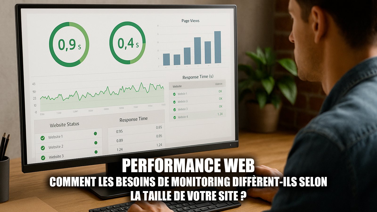 Les besoins en monitoring de performance web varient selon la taille du site : choisir l’outil adapté permet d’assurer rapidité, efficacité et meilleure expérience utilisateur - © Axel Reghis | OpenAI