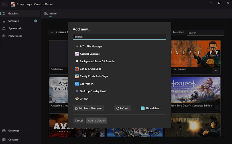 Snapdragon Control Panel - © Qualcomm