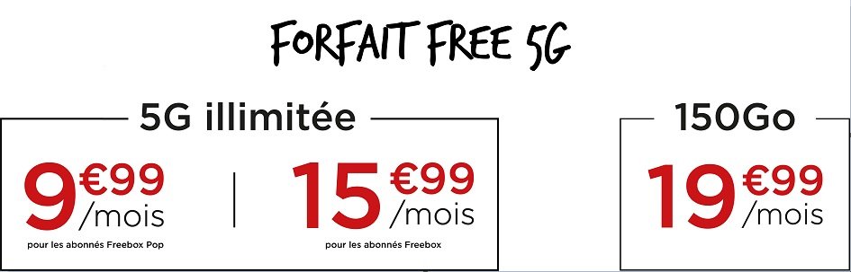 Forfaits Free 5G