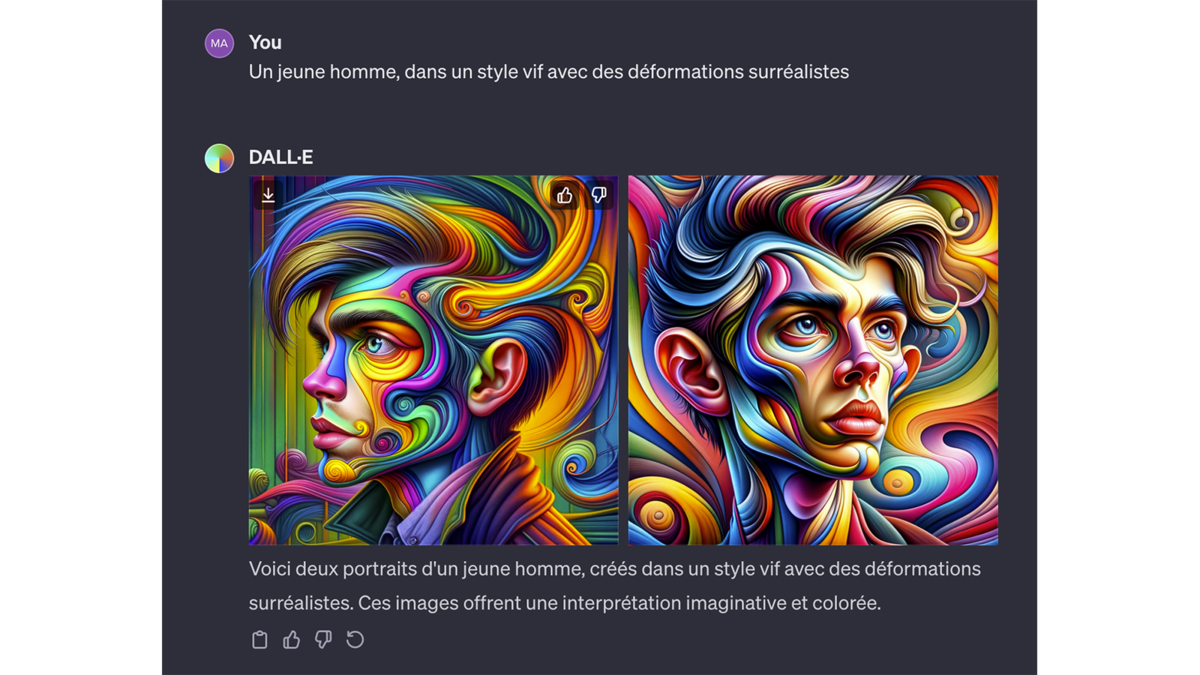 Déformations surréalistes et style vif avec DALL·E 3 © Pascale Duc