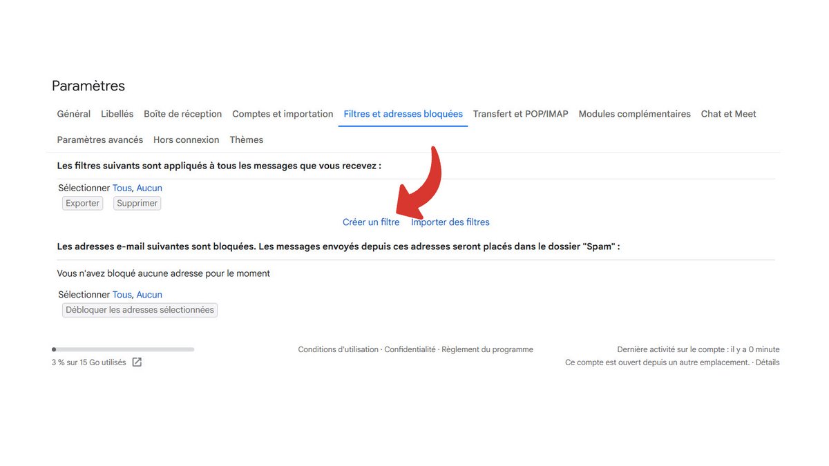 Créer des filtres personnalisés pour bloquer les spams - © Pascale Duc