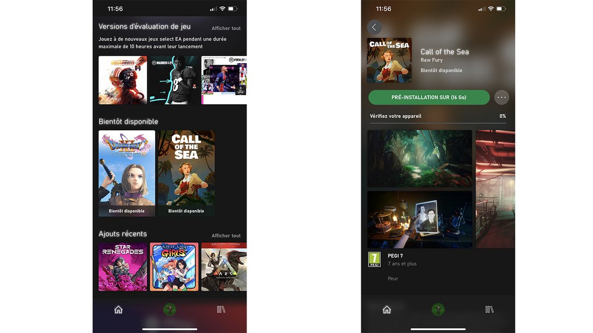 L'application Xbox Game Pass permet de lancer le téléchargement à distance