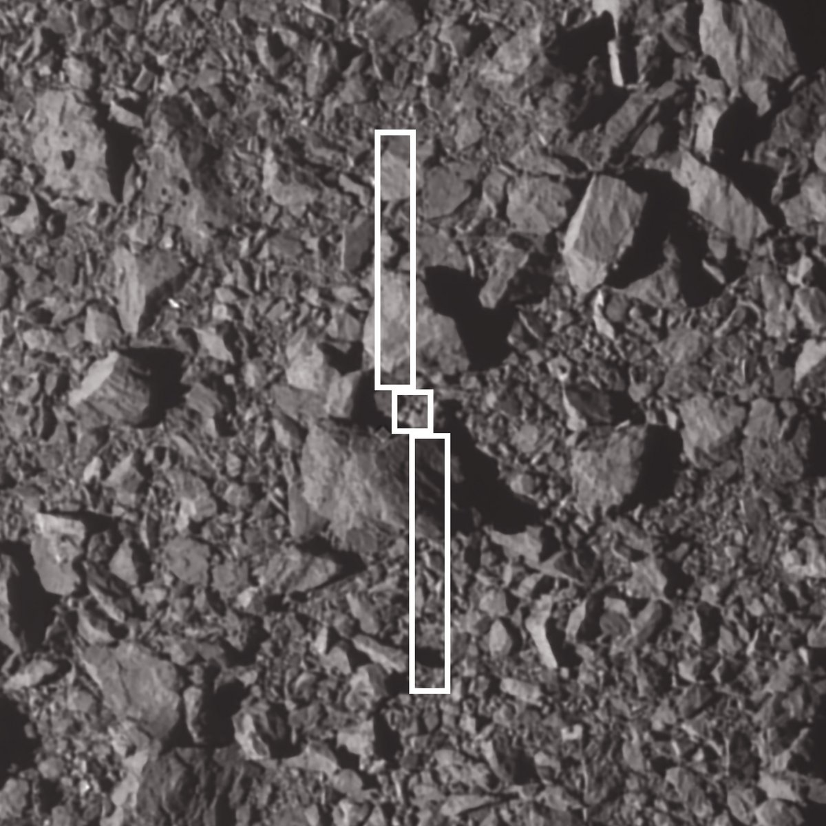 L'empreinte de DART selon l'angle avec lequel elle a frappé l'astéroïde © NASA / John Hopkins APL