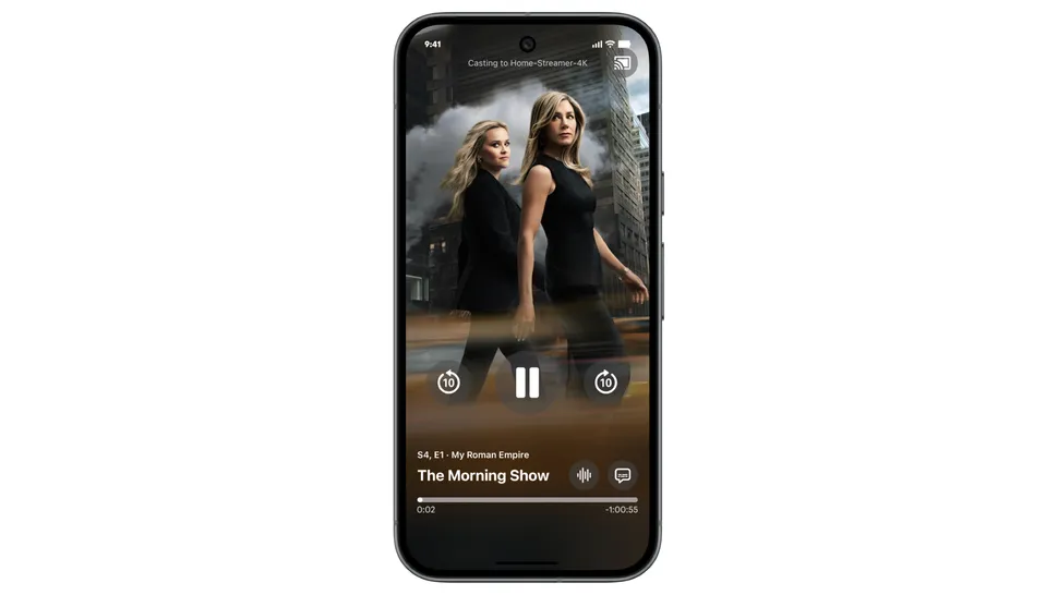 Le smartphone doit rester allumé pendant la diffusion. ©Apple