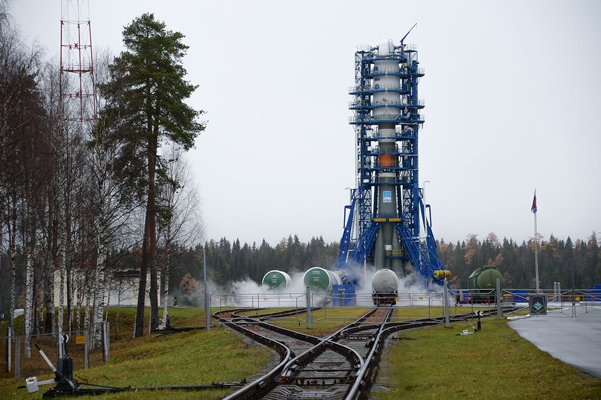 L'un des sites de lancements dédiés à Soyouz sur la base de Plesetsk. Crédits Ministère de la défense russe