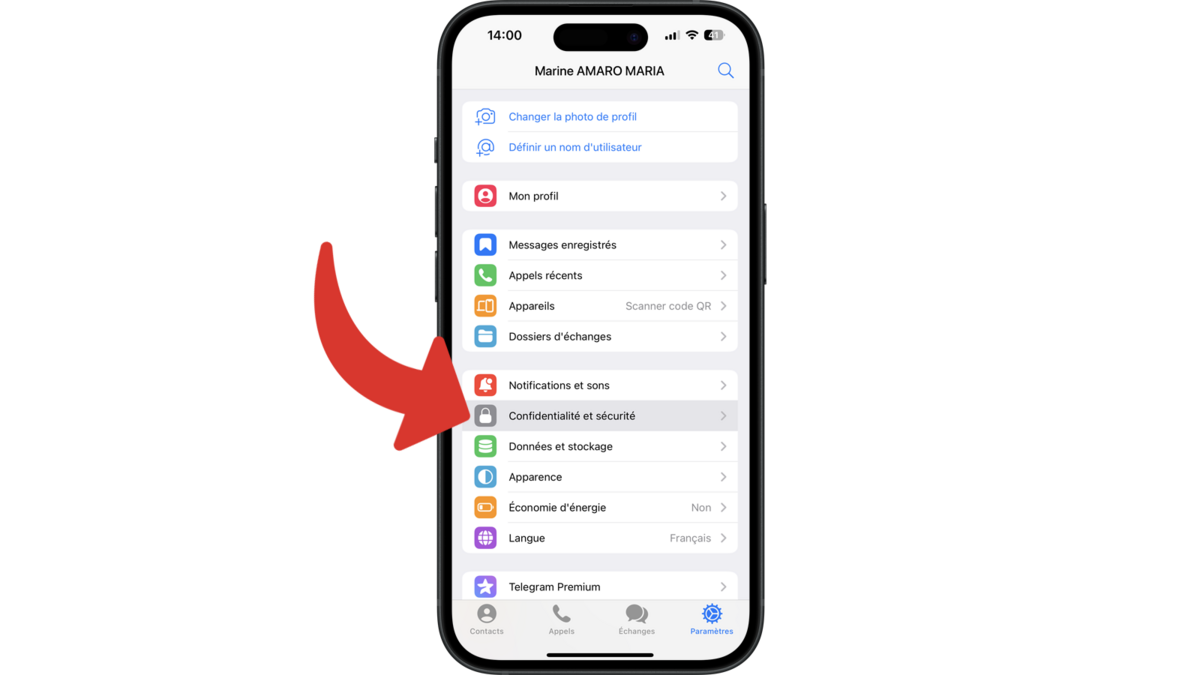Se rendre dans les paramètres de confidentialité et sécurité © Clubic