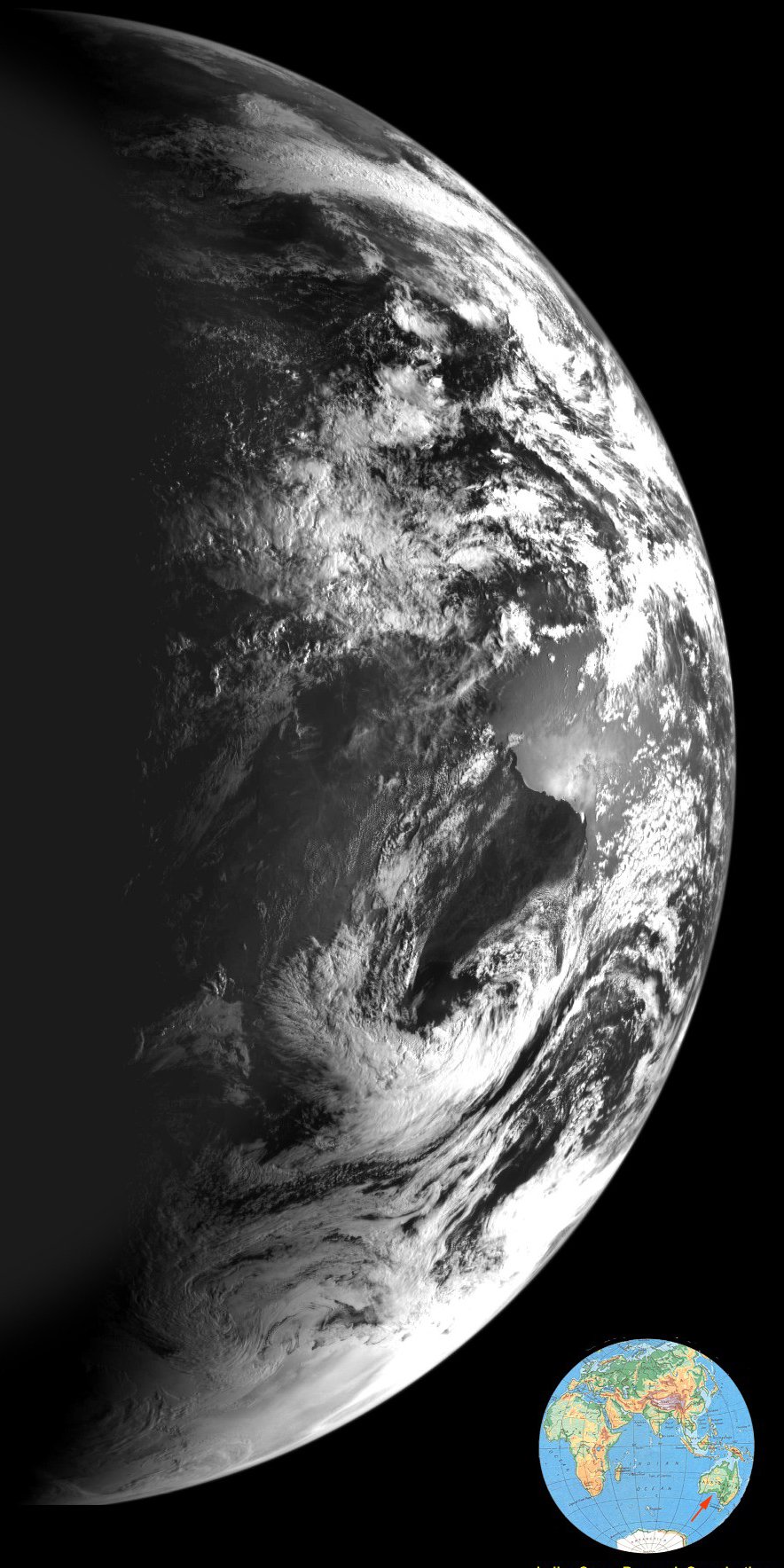 Chandrayaan-1 a aussi réussi quelques magnifiques clichés de la Terre ! Crédits ISRO