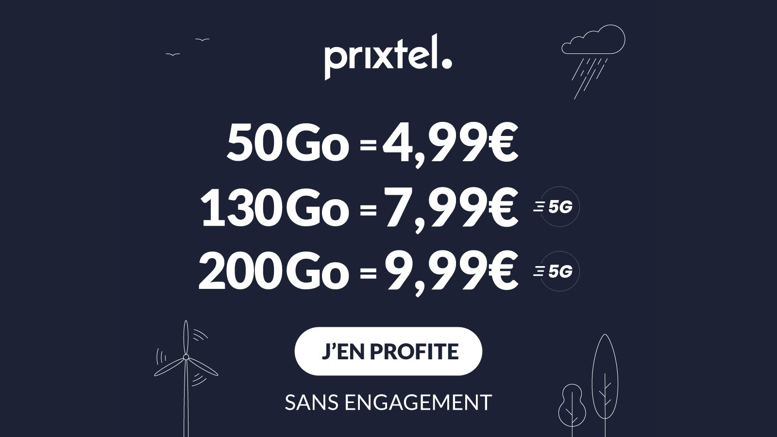 Les différents palliers du forfait Le petit ©Prixtel