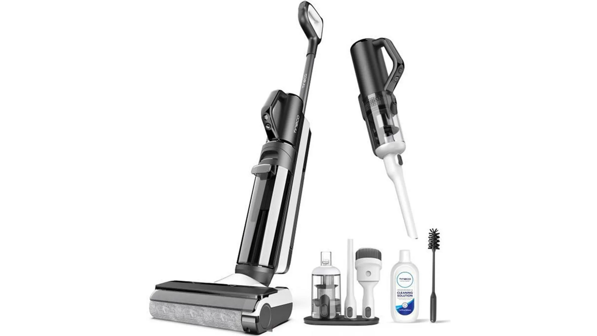 L'aspirateur balai laveur Tineco Floor One S5 Combo et tous ses accessoires fournis