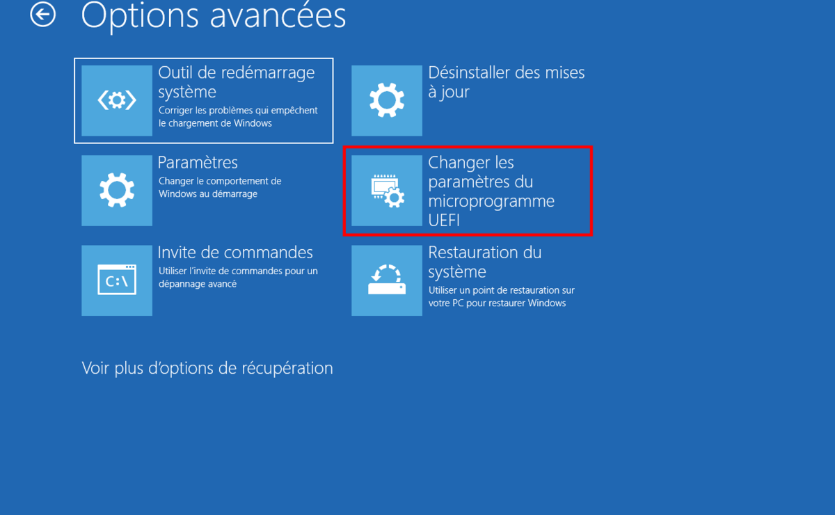 Accédez aux paramètres de l'UEFI pour activer Secure Boot et TPM 2.0. © Clubic
