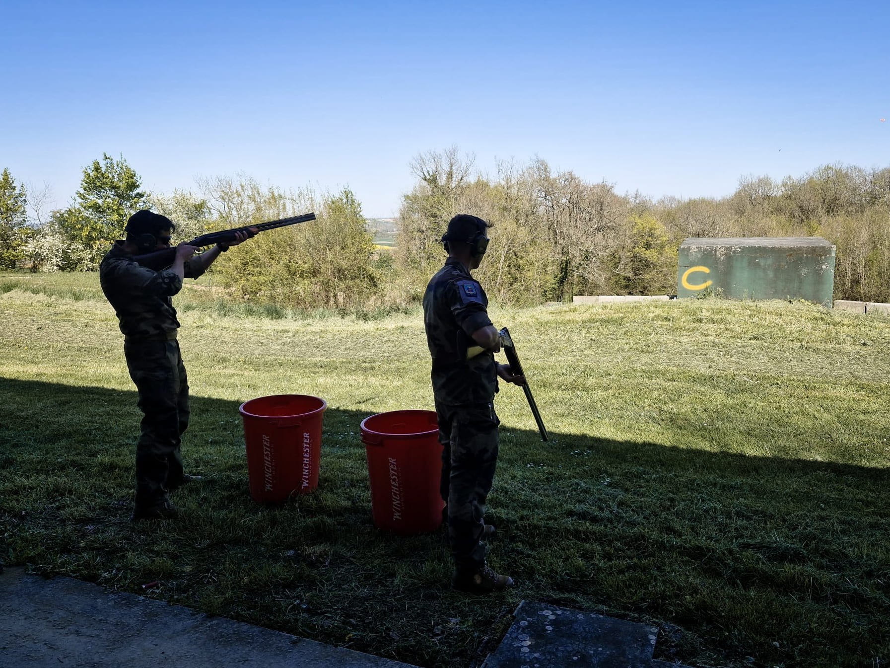 Les militaires anti-drones en action © 1er_RIMa sur les réseaux sociaux