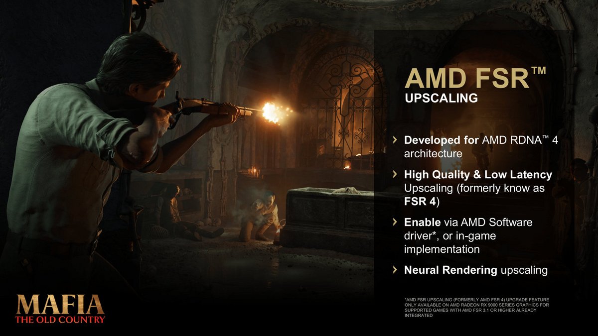 Le FSR Upscaling est bel et bien réservé aux seuls GPU RDNA 4. ©AMD