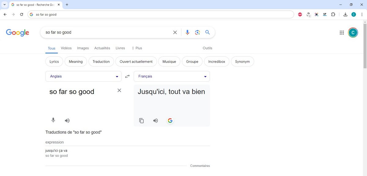 Traduction automatique des mots-clés saisis dans la barre d'adresse Chrome