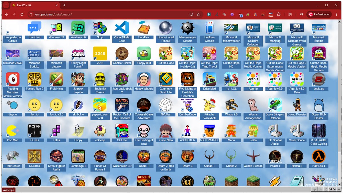 EmuOS s’inscrit dans le projet éducatif d’Emupedia en préservant le patrimoine logiciel via une interface Windows rétro accessible à tous, sans publicité ni collecte de données - © EmuOS