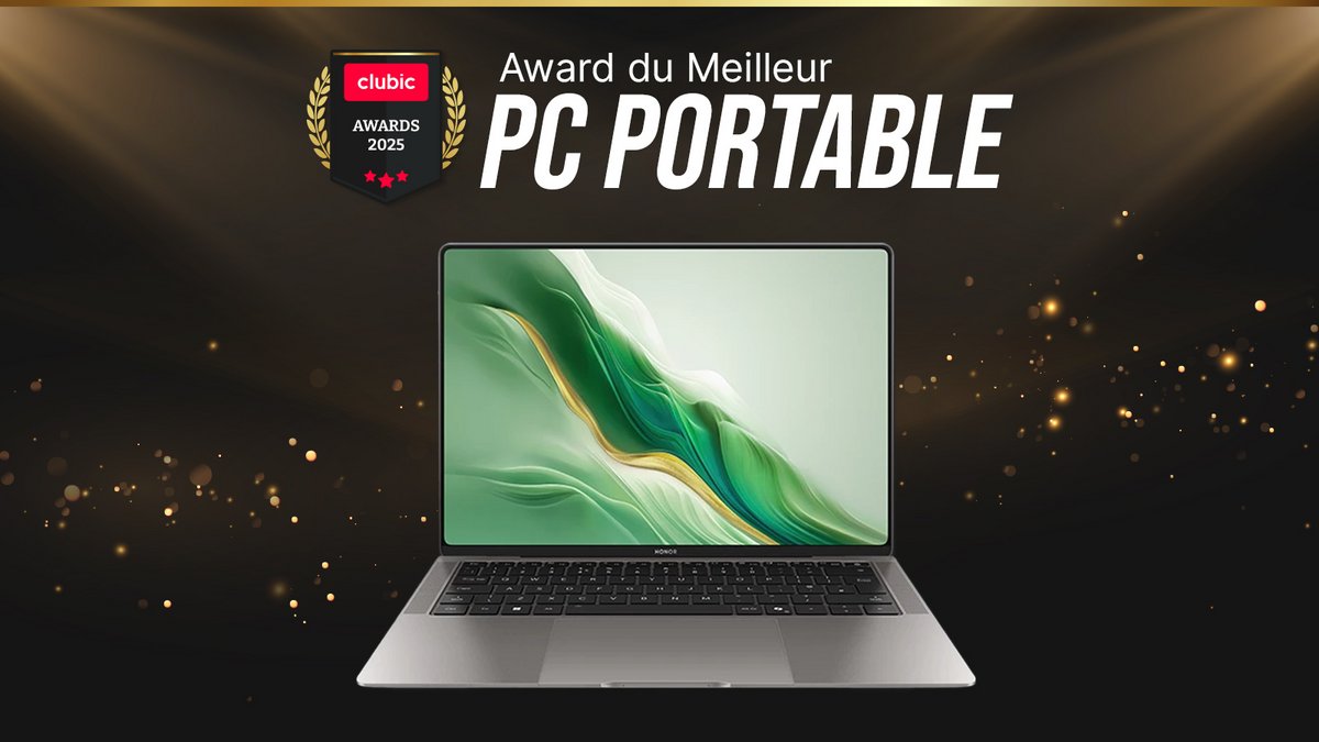 Le Honor MagicBook Art 14 remporte l'award du meilleur PC portable 2025 © Clubic