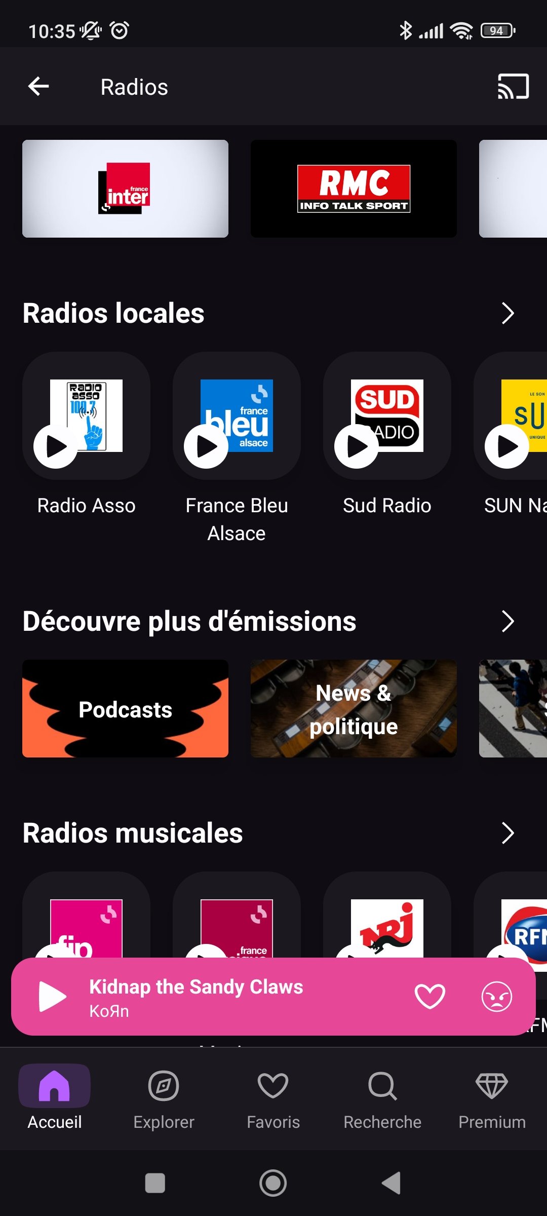 Deezer - Les radios