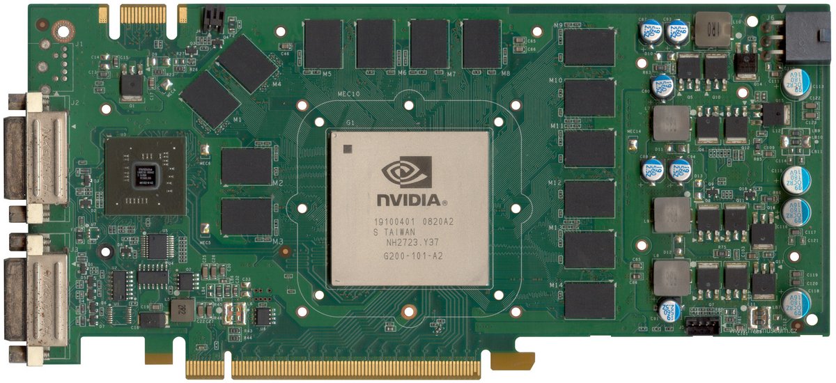 La GeForce GTX 260 : une des premières NVIDIA « GTX » © HW-museum.cz