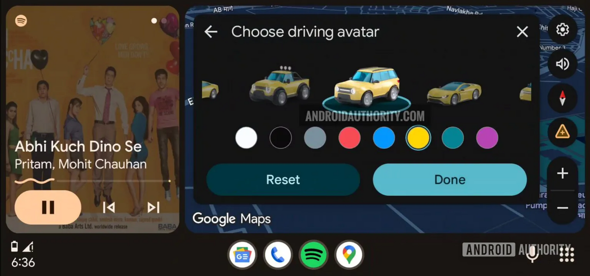 L'interface qui vous évitera de passer par votre smartphone pour personnaliser l'icône de votre voiture. © Android Authority