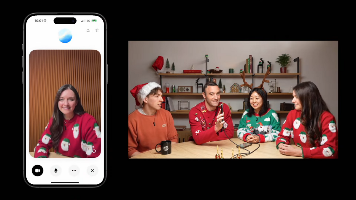 La fonction d'appel vidéo permet une communication fluide entre l'utilisateur et ChatGPT. © OpenAI
