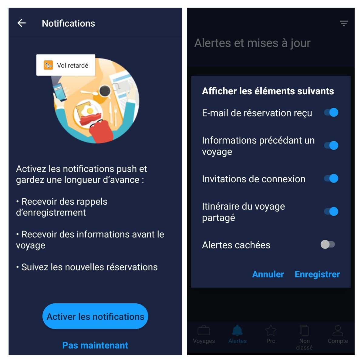 Recevez des notifications pour ne rien oublier © Concur Technologies, Inc.