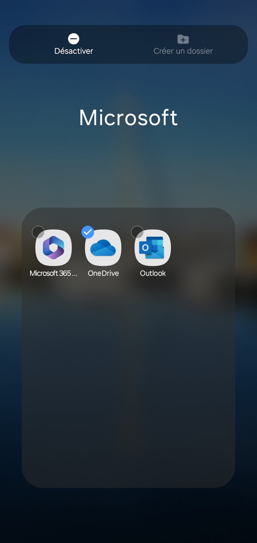 Désinstaller l'application OneDrive sur un appareil Android