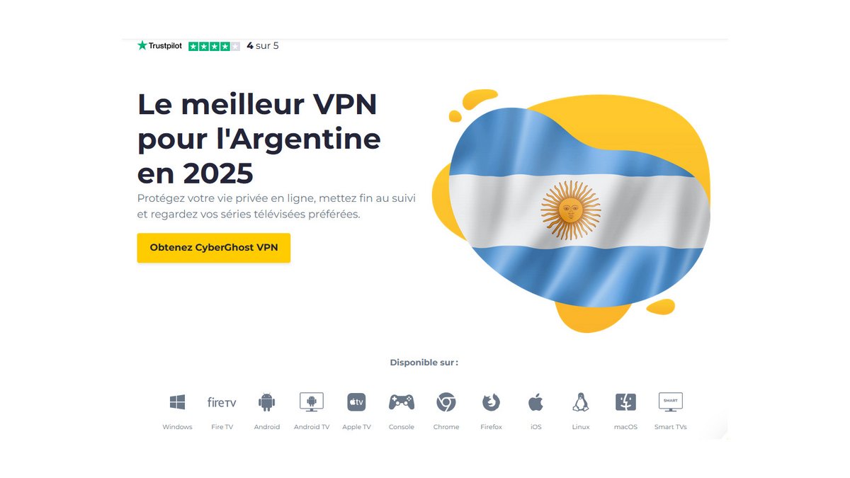 CyberGhost dispose d'un serveur à Buenos Aires