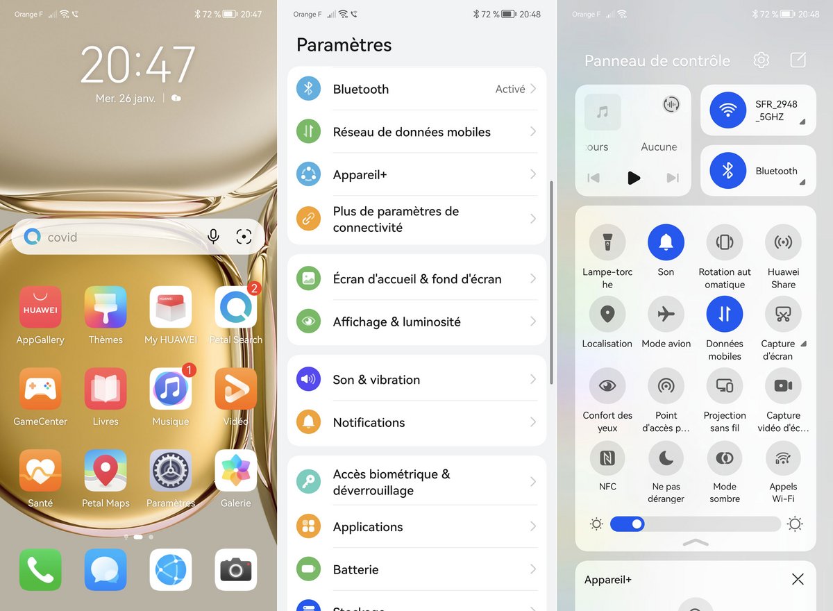 Une interface EMUI "classique", mais sans Google.